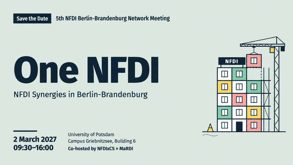 Sharepic: 5th NFDI Berlin-Brandenburg Network Meeting