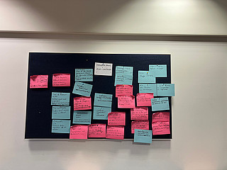 NFDIxCS Symposium: PostIts zum Workshop Knowledge Graphs & RDM - Container